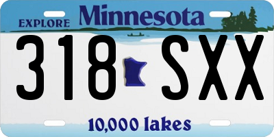 MN license plate 318SXX