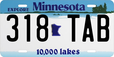 MN license plate 318TAB