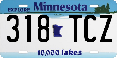 MN license plate 318TCZ