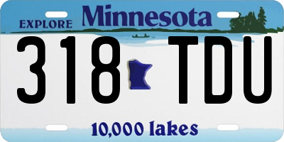 MN license plate 318TDU
