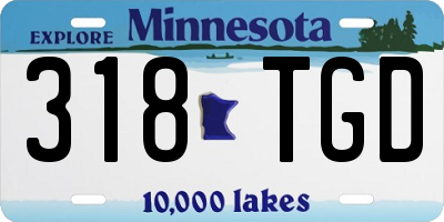 MN license plate 318TGD