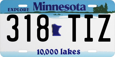MN license plate 318TIZ