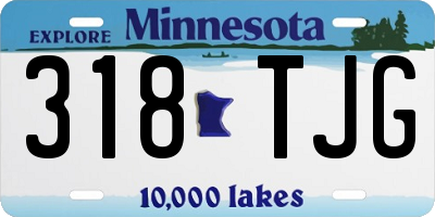 MN license plate 318TJG