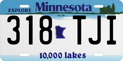 MN license plate 318TJI