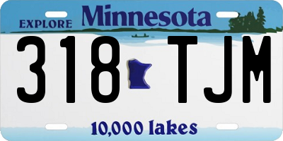 MN license plate 318TJM