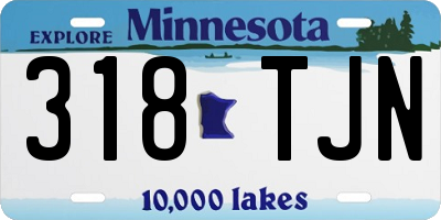 MN license plate 318TJN