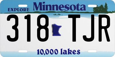 MN license plate 318TJR