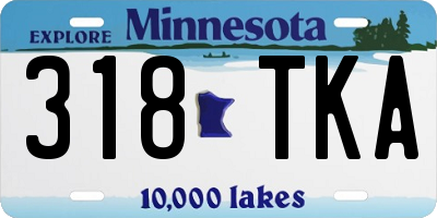 MN license plate 318TKA