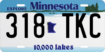 MN license plate 318TKC