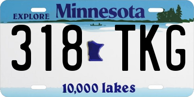 MN license plate 318TKG