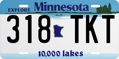 MN license plate 318TKT