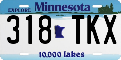 MN license plate 318TKX