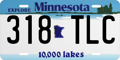 MN license plate 318TLC