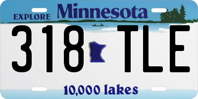 MN license plate 318TLE