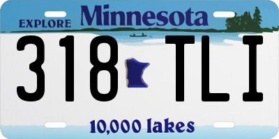 MN license plate 318TLI