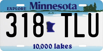 MN license plate 318TLU