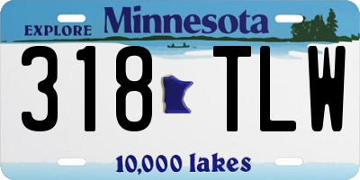 MN license plate 318TLW