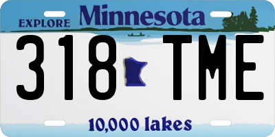 MN license plate 318TME