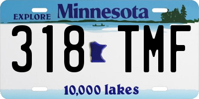 MN license plate 318TMF