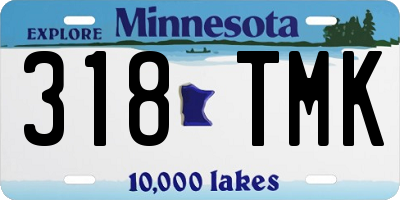 MN license plate 318TMK