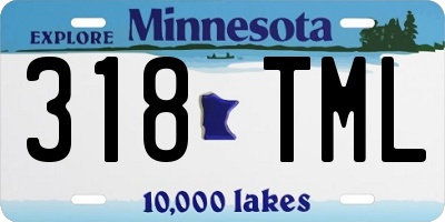 MN license plate 318TML