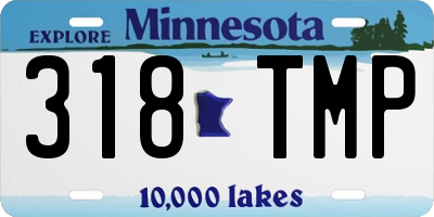 MN license plate 318TMP