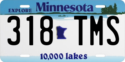 MN license plate 318TMS