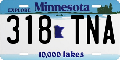 MN license plate 318TNA