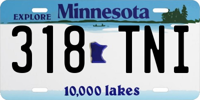 MN license plate 318TNI