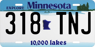 MN license plate 318TNJ