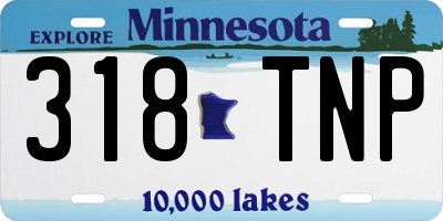 MN license plate 318TNP