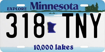 MN license plate 318TNY