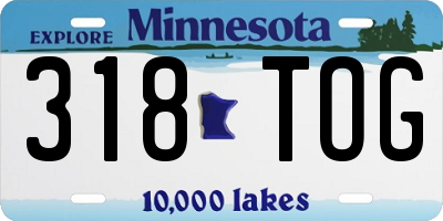MN license plate 318TOG