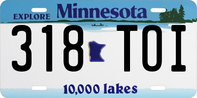 MN license plate 318TOI