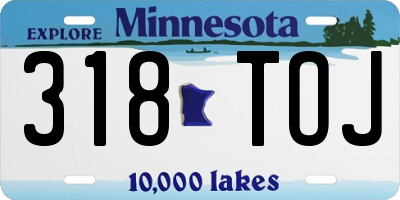 MN license plate 318TOJ