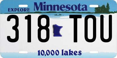 MN license plate 318TOU