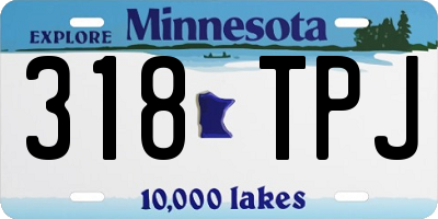 MN license plate 318TPJ