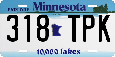 MN license plate 318TPK