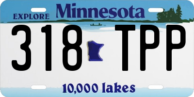 MN license plate 318TPP
