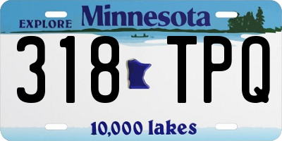 MN license plate 318TPQ