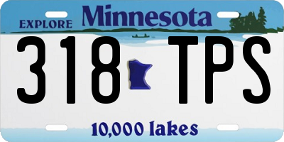 MN license plate 318TPS