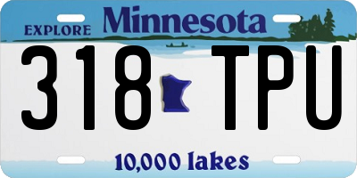 MN license plate 318TPU