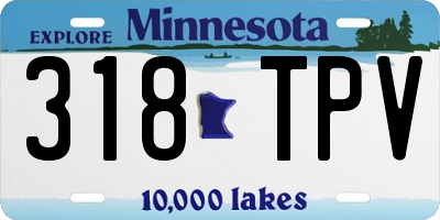 MN license plate 318TPV