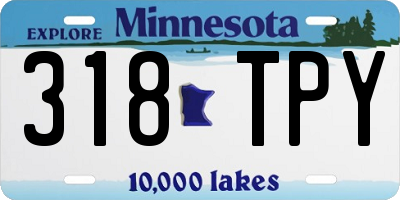 MN license plate 318TPY