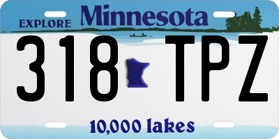 MN license plate 318TPZ