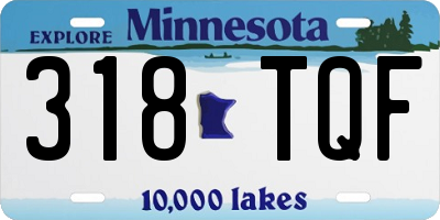 MN license plate 318TQF