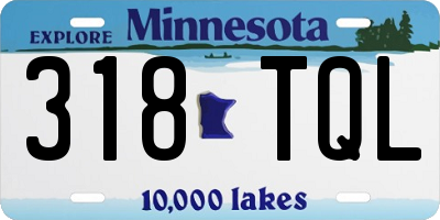 MN license plate 318TQL
