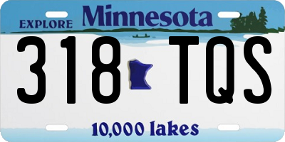 MN license plate 318TQS