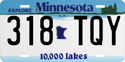 MN license plate 318TQY