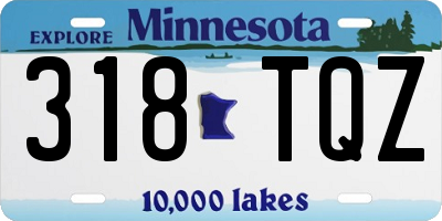 MN license plate 318TQZ